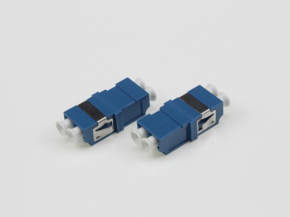 LC SM DX 無耳光纖適配器，法蘭