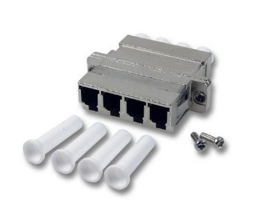 LC UPC SM 4C 金屬光纖適配器，耦合器