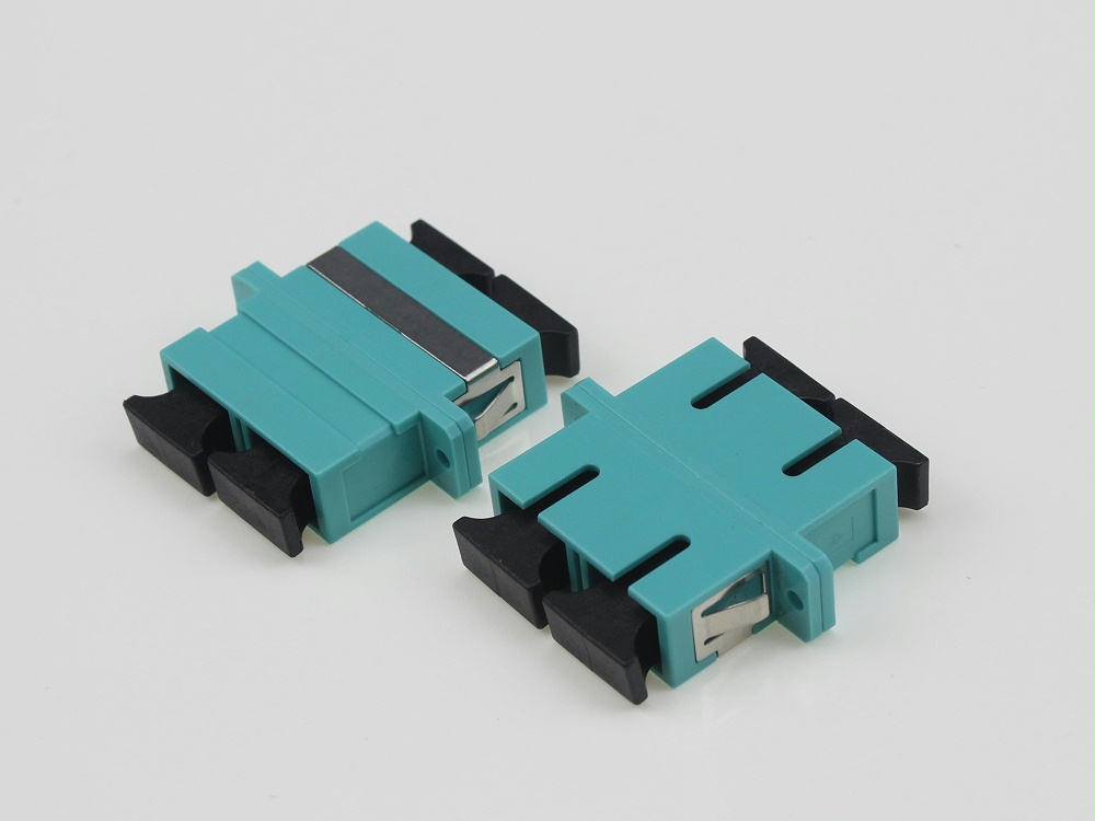 SC OM3 雙工 水綠色 有耳焊接適配器 SC OM3 雙工 水綠色 有耳焊接適配器