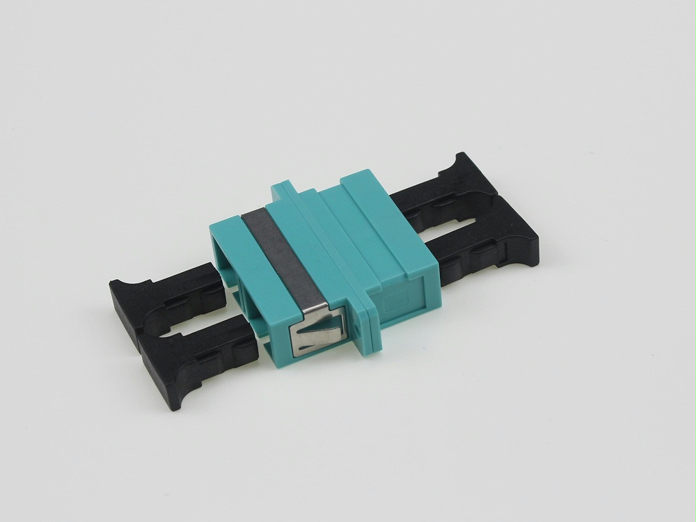 SC OM3 雙工 水綠色 有耳焊接適配器 SC OM3 雙工 水綠色 有耳焊接適配器