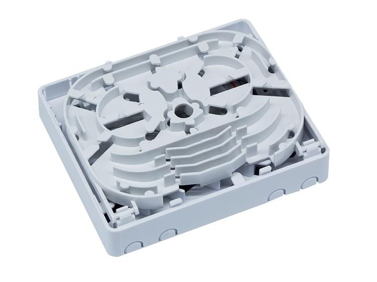 2口 帶螺絲孔光纖面板，86面板，光纖桌面盒