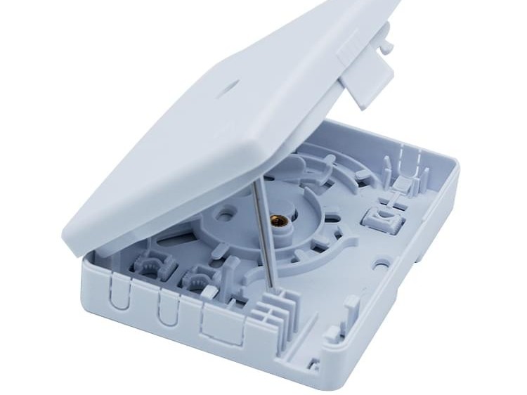 2口 帶螺絲孔光纖面板，86面板，光纖桌面盒