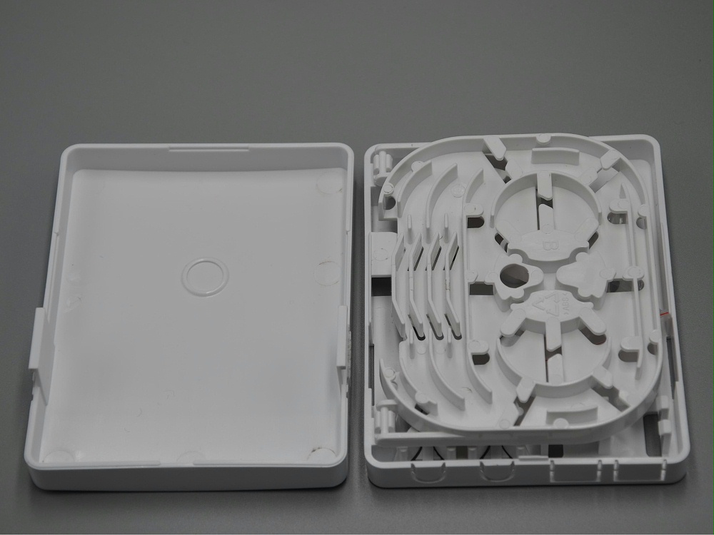 2口 帶熔纖盤光纖面板，光纖桌面盒