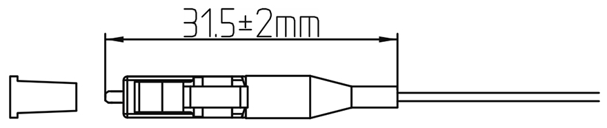 LC 0.9mm SX 光纖連接器