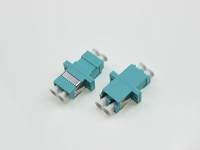 LC OM3 DX 無天窗光纖適配器，耦合器